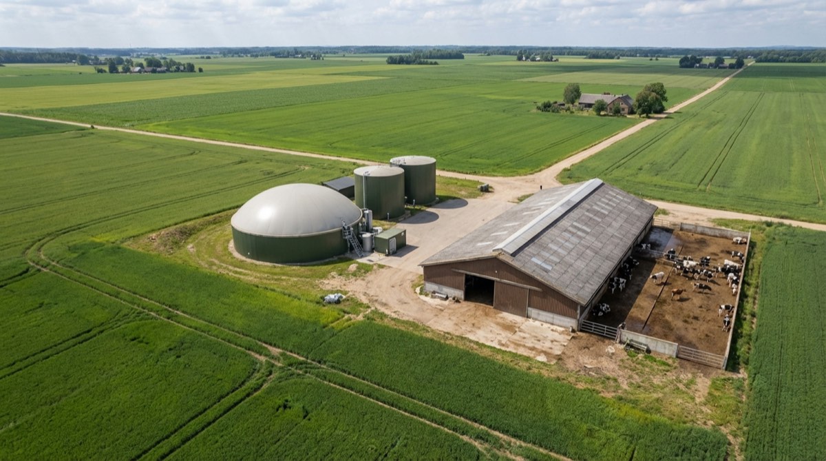 Mikrobiogazownia rolnicza kontenerowa przy gospodarstwie hodowlanym, leasing mikrobiogazowni